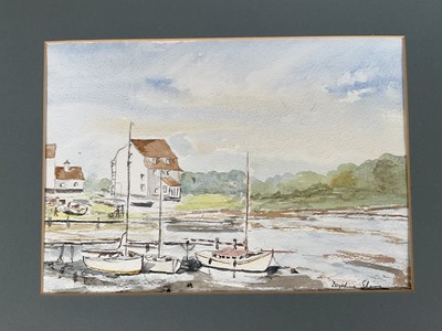 Lot 80 - Collection of unframed watercolours and prints, to include a Venetian Silhouette (9)