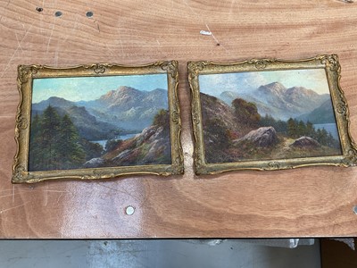 Lot 5066 - Douglas Falconer (1913-2004) pair of oils on board, Ben Duran from Loch Tulla and Ben Vorlich from Loch Lomond, 25cm x 17cm