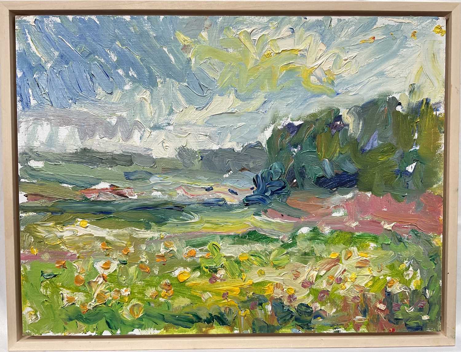 Lot 90 - Annelise Firth (b. 1961) oil on board, Landscape, signed and dated 2025, 30cm x 40cm, framed