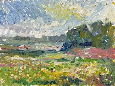 Lot 90 - Annelise Firth (b. 1961) oil on board, Landscape, signed and dated 2025, 30cm x 40cm, framed
