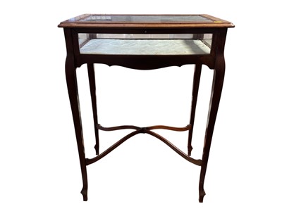 Lot 5381 - Edwardian glazed collector's cabinet, 74.5cm tall x 56cm wide x 39cm deep