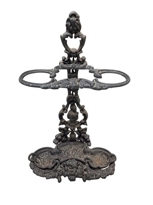 Lot 5376 - Cast iron Victorian style stick stand measuring 66cm tall
