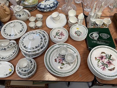 Lot 5185 - Portmeirion Botanic Garden china, together with Royal Doulton Burgundy dinner wares and a small amount of Platinum Concord pattern