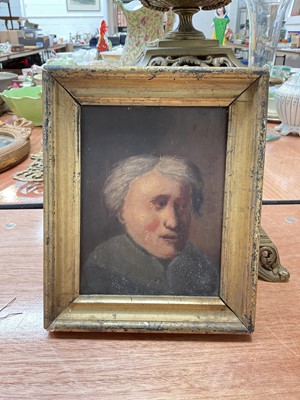 Lot 5088 - Oil on board study of an ugly woman