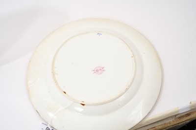 Lot 290 - Pair of Minton porcelain armorial plates with silver plated mounts