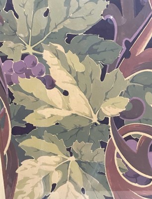 Lot 44 - Two original wallpaper designs, gouache on paper, Vines and Berries, the larger 66cm x 48cm, in glazed frames