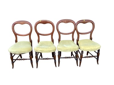 Lot 5346 - 19th century balloon back chairs, 83cm tall
