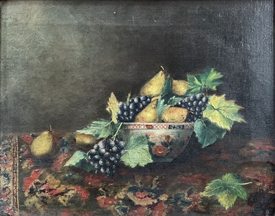 Lot 10 - Manner of Charles Thomas Bale (1845-1925) oil on canvas, Still Life of fruit, bearing signature, inscribed verso, 20cm x 25cm, gilt frame