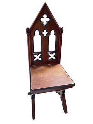 Lot 5341 - Gothic Revival style hall chair, 101cm tall