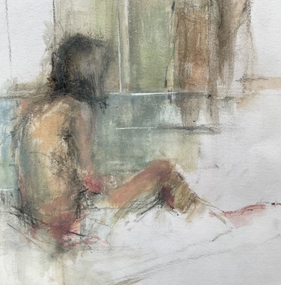Lot 13 - Lucinda Stephens (Contemporary) watercolour, 'Ginny', signed and dated '07, artists label verso, 17cm x 12cm, glazed frame