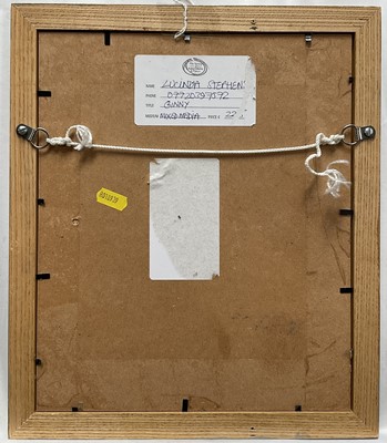 Lot 13 - Lucinda Stephens (Contemporary) watercolour, 'Ginny', signed and dated '07, artists label verso, 17cm x 12cm, glazed frame