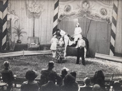 Lot 15 - Six vintage photographic prints of the Circus including a performing Elephant, framed together, each 7cm x 10cm, glazed frame (33cm x 49cm overall)