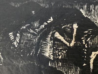 Lot 16 - Sir Frank Brangwyn (1867-1956) woodcut, Coal Heavers, pencil signed, 22cm x 28cm, unframed