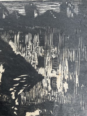 Lot 16 - Sir Frank Brangwyn (1867-1956) woodcut, Coal Heavers, pencil signed, 22cm x 28cm, unframed