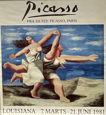 Lot 18 - Picasso 1981 Exhibition poster, together with a 1948 book titled Picasso 'Blue and Pink Periods'