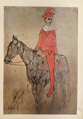 Lot 18 - Picasso 1981 Exhibition poster, together with a 1948 book titled Picasso 'Blue and Pink Periods'