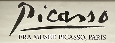 Lot 18 - Picasso 1981 Exhibition poster, together with a 1948 book titled Picasso 'Blue and Pink Periods'