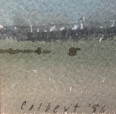 Lot 19 - Anthony Colbert (1934-2007) watercolour, 'Storm Clouds', signed and dated '86, 8.5cm x 12cm, glazed frame