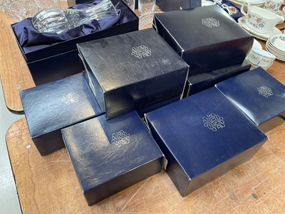 Lot 5094 - Good group of modern cut glass, including boxed Stuart Crystal glasses and decanters, Thomas Webb glassed, etc