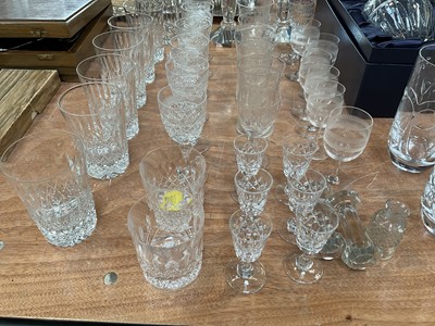 Lot 5094 - Good group of modern cut glass, including boxed Stuart Crystal glasses and decanters, Thomas Webb glassed, etc