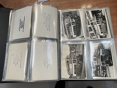 Lot 5143 - Album of old bus photographs, 1950s and later, approx 100 in total