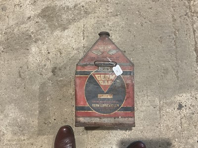 Lot 11 - Original 1930s Germ motoil "The Motor Oil of Aviation Quality" can, 47cm in overall height