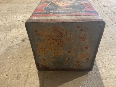 Lot 11 - Original 1930s Germ motoil "The Motor Oil of Aviation Quality" can, 47cm in overall height