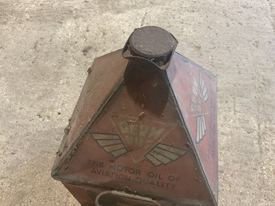 Lot 11 - Original 1930s Germ motoil "The Motor Oil of Aviation Quality" can, 47cm in overall height