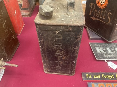 Lot 14 - Pratts fuel can, together with a Pratts High Test fuel can (2)