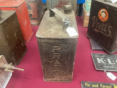 Lot 14 - Pratts fuel can, together with a Pratts High Test fuel can (2)