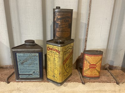 Lot 25 - Collection of four assorted vintage oils and lubricants in tins to include Smiths Bluecol (4)