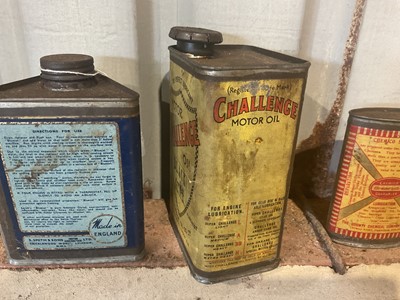Lot 25 - Collection of four assorted vintage oils and lubricants in tins to include Smiths Bluecol (4)