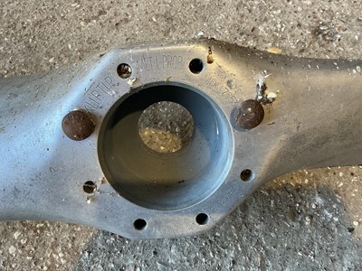 Lot 28 - Metal aircraft propeller manufactured by McCauley Ind. Corp., approx. 190cm in overall length