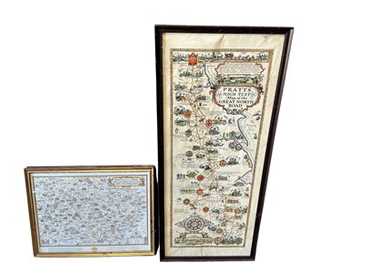 Lot 29 - Pratts High Test Map of the Great North Road, together with a Pratts High Test plan of the Eastern Counties and Midlands (2)