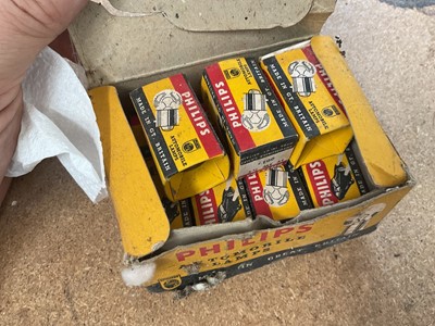 Lot 31 - Collection of vintage spark plugs to include Champion and KLG, in original packaging together with a group of fuel can caps