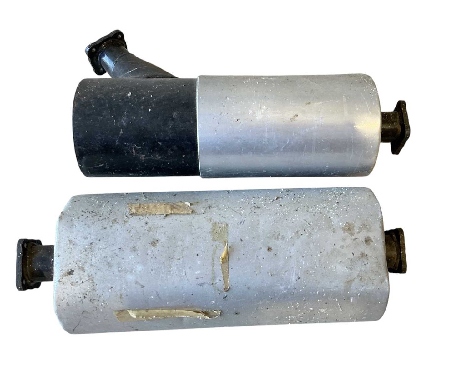 Lot 36 - Two Bentley MK VI new old stock exhaust boxes (2)