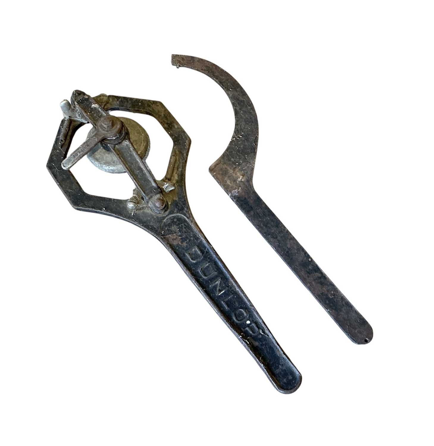 Lot 43 - Pre-war Rolls-Royce Phantom wheel spanner and a similar wheel disc remover (2)