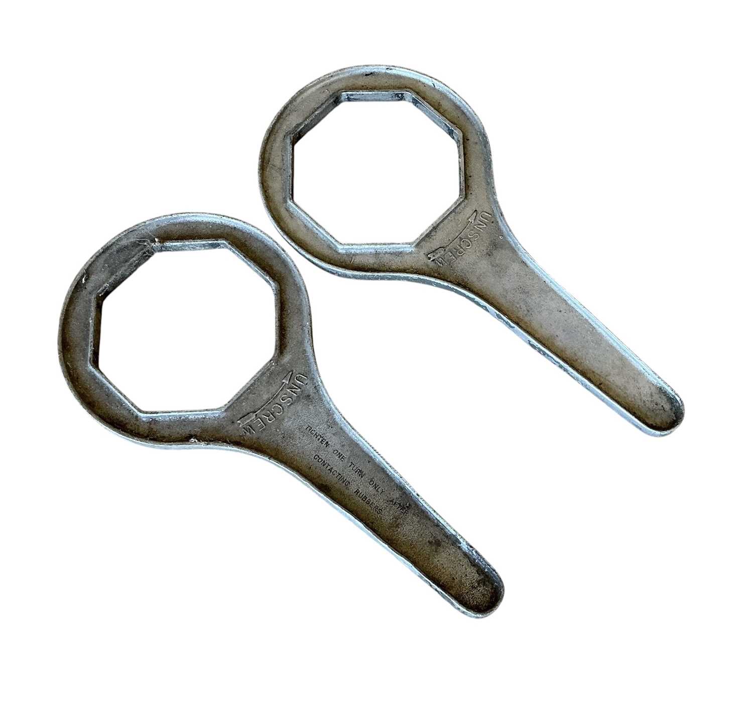 Lot 44 - Pair of Bentley MK VI wheel trim removal spanners (2)