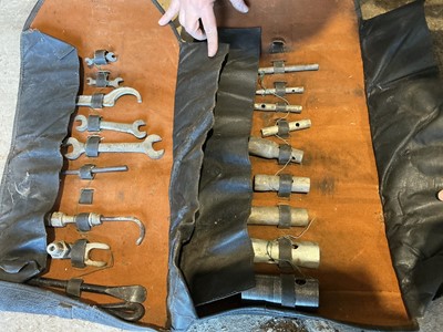 Lot 45 - Pre-war Rolls-Royce set of tools in original leather rolls (2)