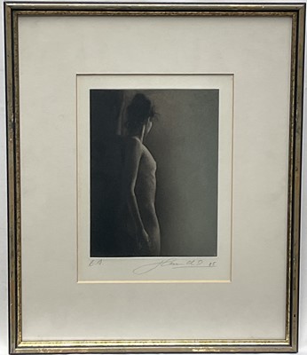 Lot 246 - Peter Handel (b. 1949) etching and aquatint, artists proof, female nude, signed indistinctly and dated '85, 19cm x 14.5cm, glazed frame
