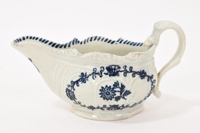 Lot 287 - 18th century English porcelain sauceboat