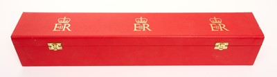 Lot 6 - Sir Andrew Stark, KCMG, CVO, fine painted on velum grant of Arms dated 1976 and with attached seals in original fitted scarlet box with gilt printed crowned ER cyphers. Provenance