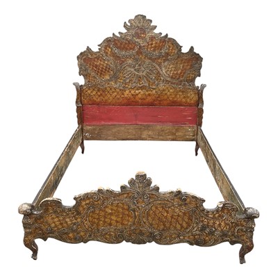 Lot 1388 - 19th century Sicilian double bed
