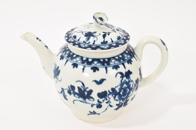 Lot 223 - Worcester Peony pattern teapot and cover, circa 1765