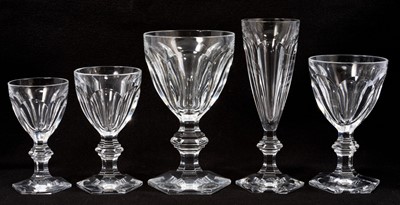 Lot Extensive suite of Baccarat Harcourt pattern table glass