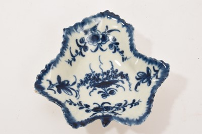 Lot 217 - Worcester blue and white pickle, circa 1765