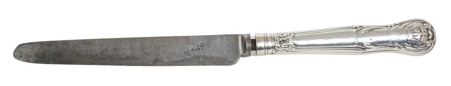 Lot 16 - H.M. Queen Adelaide (1792-1849) silver handled dinner knife