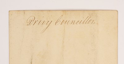 Lot 28 - The Funeral of the Duke of Wellington, 18th November 1852, scarce entrance ticket with envelope