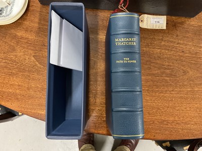 Lot 33 - The Rt.Hon. Baroness Margaret Thatcher signed limited edition leather bound book, The Path To Power, in slip-case