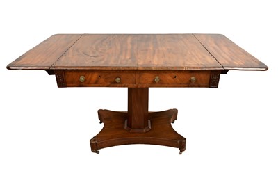 Lot 1377 - Regency mahogany and rosewood crossbanded sofa table